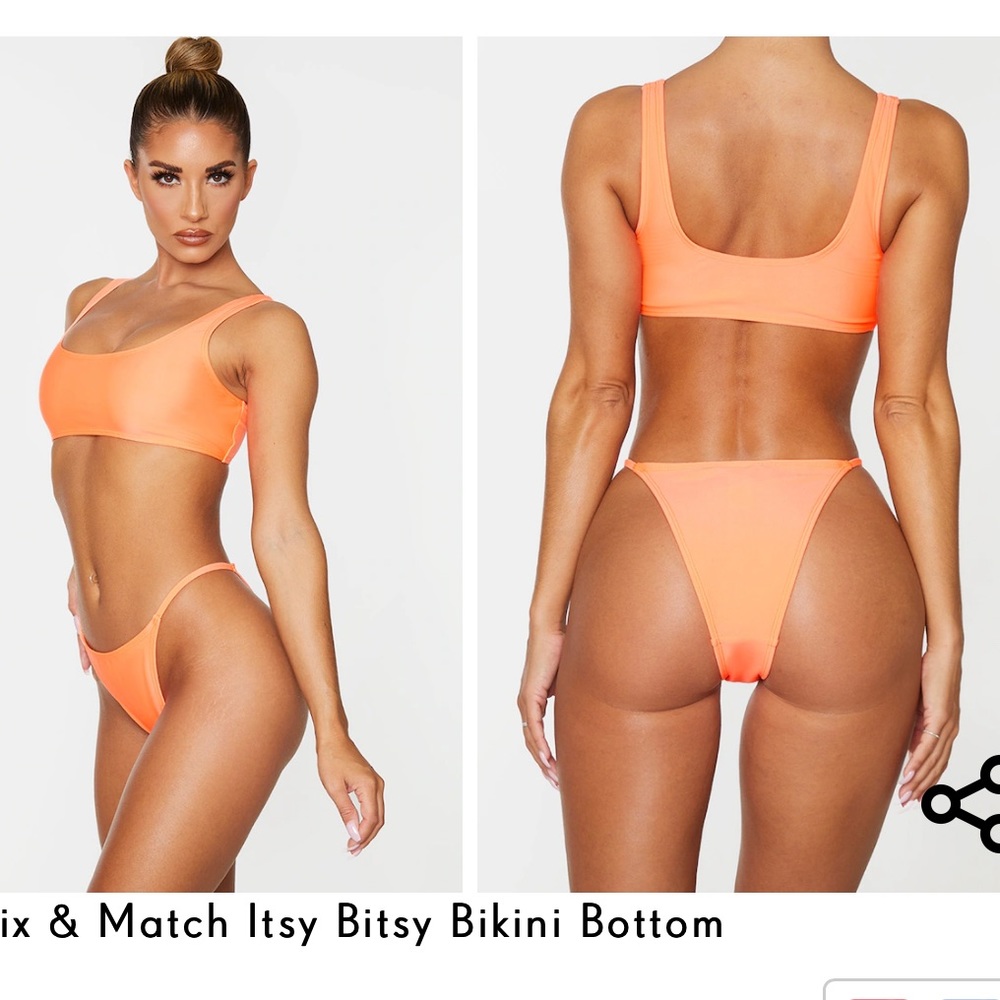 Coral bikini bottoms